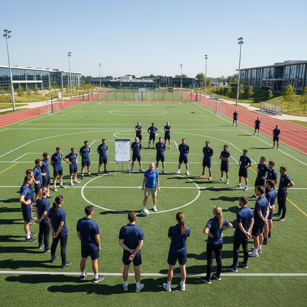 International coaches from the ICECP program participating in a training session at IMG Academy.